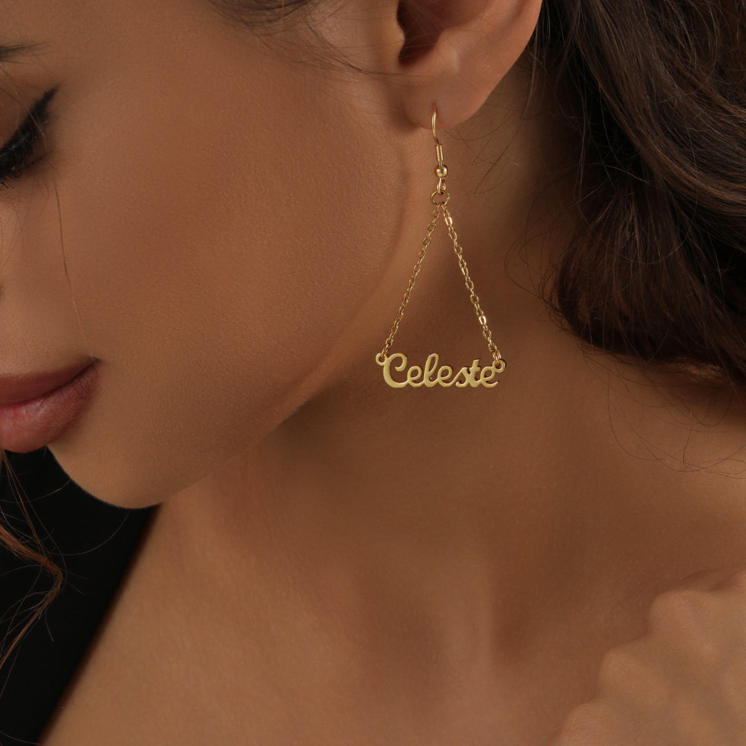 Aleyna Name Dangle Earrings